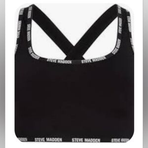 NWOT 1X STEVE MADDEN Black Removable Pads Lounge Bra